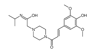 2-[4-[(E)-3-(4-hydroxy-3,5-dimethoxyphenyl)prop-2-enoyl]piperazin-1-yl]-N-propan-2-ylacetamide结构式