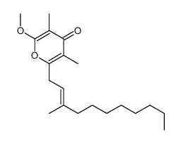 2-methoxy-3,5-dimethyl-6-[(E)-3-methylundec-2-enyl]pyran-4-one结构式