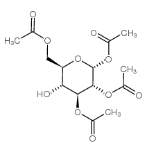 1,2,3,6-四-o-乙酰基-alpha-d-吡喃葡萄糖结构式