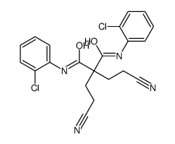 N,N'-bis(2-chlorophenyl)-2,2-bis(2-cyanoethyl)propanediamide结构式