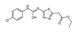 ethyl 2-[5-[(4-chlorophenyl)carbamoylamino]-1,3,4-thiadiazol-2-yl]acetate结构式