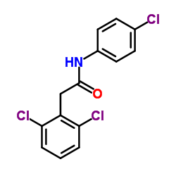 2,6-二氯-N-(4-氯苯基)-苯乙酰胺结构式