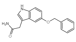 5-苄氧基吲哚-3-乙酰胺结构式