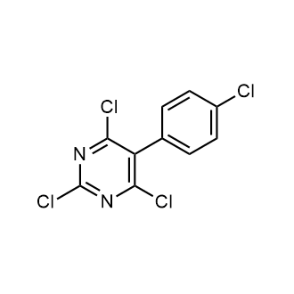 2,4,6-三氯-5-(4-氯苯基)嘧啶结构式