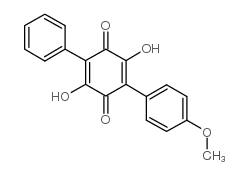 2,5-dihydroxy-3-(4-methoxyphenyl)-6-phenylcyclohexa-2,5-diene-1,4-dione Structure