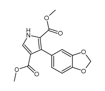 3-benzo[1,3]dioxol-5-yl-pyrrole-2,4-dicarboxylic acid dimethyl ester结构式