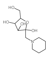 5-(hydroxymethyl)-2-(1-piperidylmethyl)oxolane-2,3,4-triol结构式