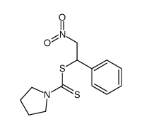 (2-nitro-1-phenylethyl) pyrrolidine-1-carbodithioate结构式