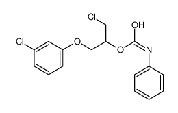 [1-chloro-3-(3-chlorophenoxy)propan-2-yl] N-phenylcarbamate结构式