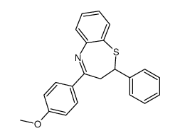 4-(4-methoxyphenyl)-2-phenyl-2,3-dihydro-1,5-benzothiazepine结构式