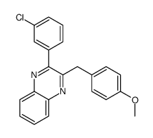 2-(3-chlorophenyl)-3-[(4-methoxyphenyl)methyl]quinoxaline结构式