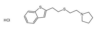 1-[2-[2-(1-benzothiophen-2-yl)ethylsulfanyl]ethyl]pyrrolidine,hydrochloride结构式