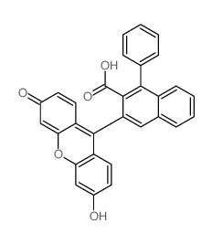 2-Naphthalenecarboxylicacid, 3-(6-hydroxy-3-oxo-3H-xanthen-9-yl)-1-phenyl-结构式