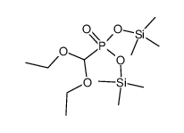bis(trimethylsilyl) (diethoxymethyl)phosphonate结构式