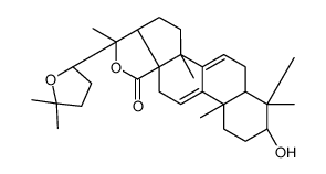 (22R)-22,25-Epoxy-3β,20-dihydroxylanosta-7,9(11)-dien-18-oic acid 18,20-lactone Structure