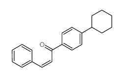 1-(4-cyclohexylphenyl)-3-phenyl-prop-2-en-1-one结构式