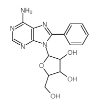 Adenosine, 8-phenyl-结构式