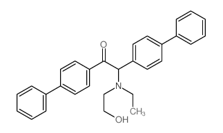 2-(ethyl-(2-hydroxyethyl)amino)-1,2-bis(4-phenylphenyl)ethanone Structure