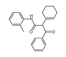 2-(cyclohex-1-en-1-yl)-3-oxo-3-phenyl-N-(o-tolyl)propanamide Structure
