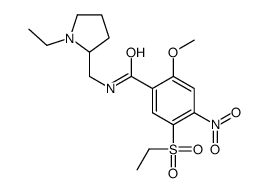 N-[(1-ethyl-2-pyrrolidinyl)methyl]-5-(ethylsulphonyl)-2-methoxy-4-nitrobenzamide Structure