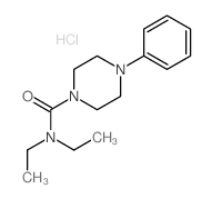 1-Piperazinecarboxamide,N,N-diethyl-4-phenyl-, hydrochloride (1:1)结构式