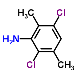 2,5-二氯-3,6-二甲基苯胺结构式