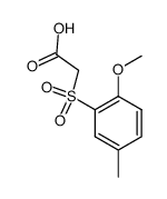 2-Methoxy-5-methylphenylsulphonylacetic acid Structure
