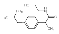 N-(2-羟基乙基)-2-[4-(2-甲基丙基)苯基]丙酰胺结构式