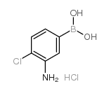 3-氨基-4-氯苯基硼酸盐酸盐结构式