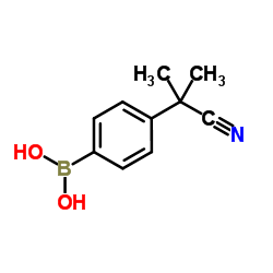 4-(2-氰基异丙基)苯基硼酸结构式
