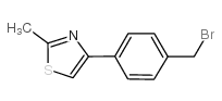 4-[4-(溴甲基)苯基]-2-甲基-1,3-噻唑结构式