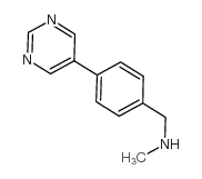 N-甲基-n-(4-嘧啶-5-基苄基)胺结构式