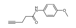 N-(4-methoxyphenyl)pent-4-ynamide结构式