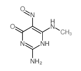 2-Amino-6-(methylamino)-5-nitroso-4-pyrimidinol Structure