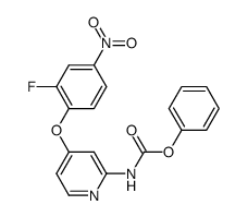 4-(2-fluoro-4-nitrophenoxy)-2-(phenoxycarbonylamino)pyridine Structure