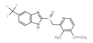 2-[(4-methoxy-3-methylpyridinyl)-methylsulfinyl]-5-trifluoromethylbenzimidazole structure