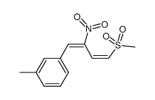 (1E,3Z)-1-(4-methanesulfonyl-2-nitrobuta-1,3-dien-1-yl)-3-methylbenzene结构式