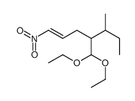 4-(diethoxymethyl)-5-methyl-1-nitrohept-1-ene结构式