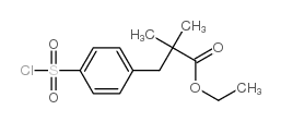 2,2-二甲基-3-(4-氯磺酰基苯基)丙酸乙酯结构式