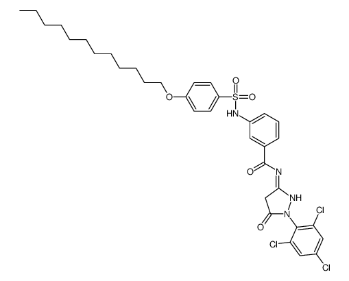 N-[4,5-二氢-5-氧代-1-(2,4,6-三氯苯基)-1H-吡唑-3-基]-3-[4-十二烷氧苯基磺酰氨基]苯甲酰胺结构式