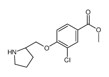 methyl 3-chloro-4-[[(2S)-pyrrolidin-2-yl]methoxy]benzoate结构式