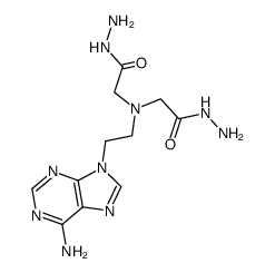 {[2-(6-aminopurin-9-yl)ethyl]hydrazinocarbonylmethylamino}acetic acid hydrazide Structure