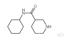 N-Cyclohexyl-3-piperidinecarboxamide hydrochloride结构式