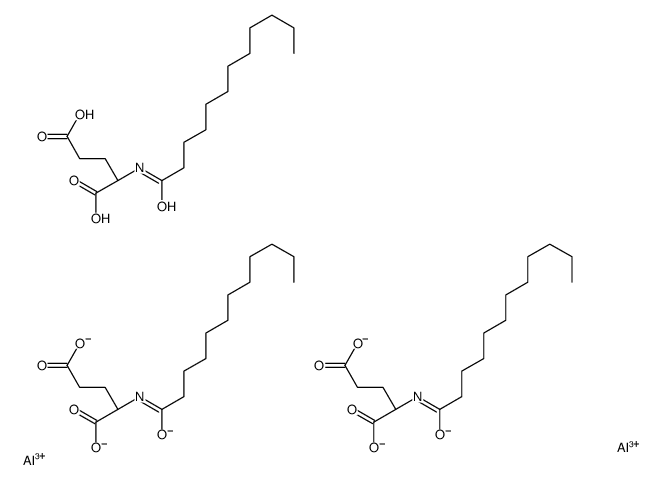 tris[N-(1-oxododecyl)-L-glutamato(2-)]dialuminium structure