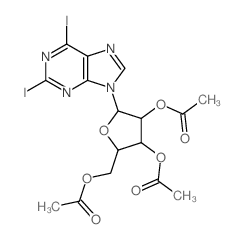 [3,4-diacetyloxy-5-(2,6-diiodopurin-9-yl)oxolan-2-yl]methyl acetate Structure
