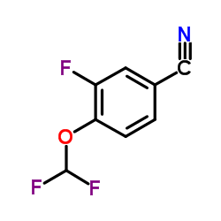 4-(二氟甲氧基)-3-氟苯甲腈结构式