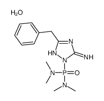 5-benzyl-2-[bis(dimethylamino)phosphoryl]-1,2,4-triazol-3-amine,hydrate Structure