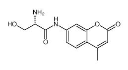 Propanamide, 2-amino-3-hydroxy-N-(4-methyl-2-oxo-2H-1-benzopyran-7-yl)-, (2S) Structure