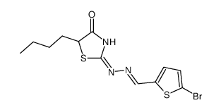 5-butyl-thiazolidine-2,4-dione-2-[(5-bromo-[2]thienylmethylene)-hydrazone] Structure