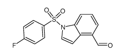 1-[(4-fluorophenyl)sulfonyl]-1H-indole-4-carbaldehyde结构式